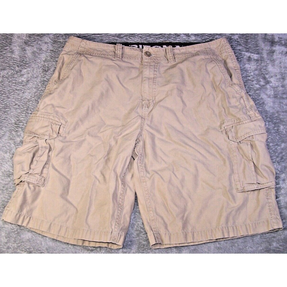 Arizona Shorts Men's Pleated 6 Pockets Cargo 38X11 (Tag 38)  Khaki Pre-Owned‎